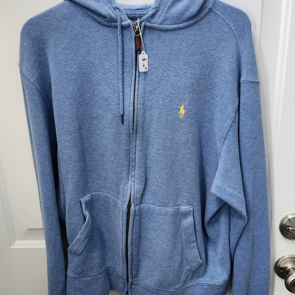 Polo by Ralph Lauren Light Blue Zip-Up Sweater